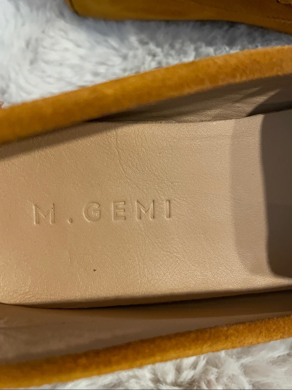 M. Gemi The Felize Suede Driving Shoes Sunflower Yellow 39.5 - Picture 2 of 9